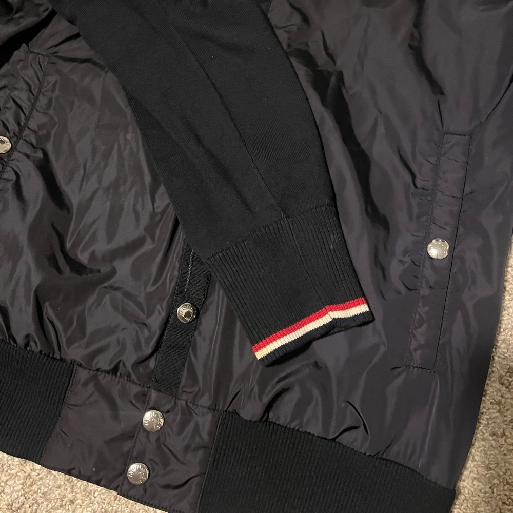 Moncler Black Varsity Bomber Jacket - Picture 3 of 9